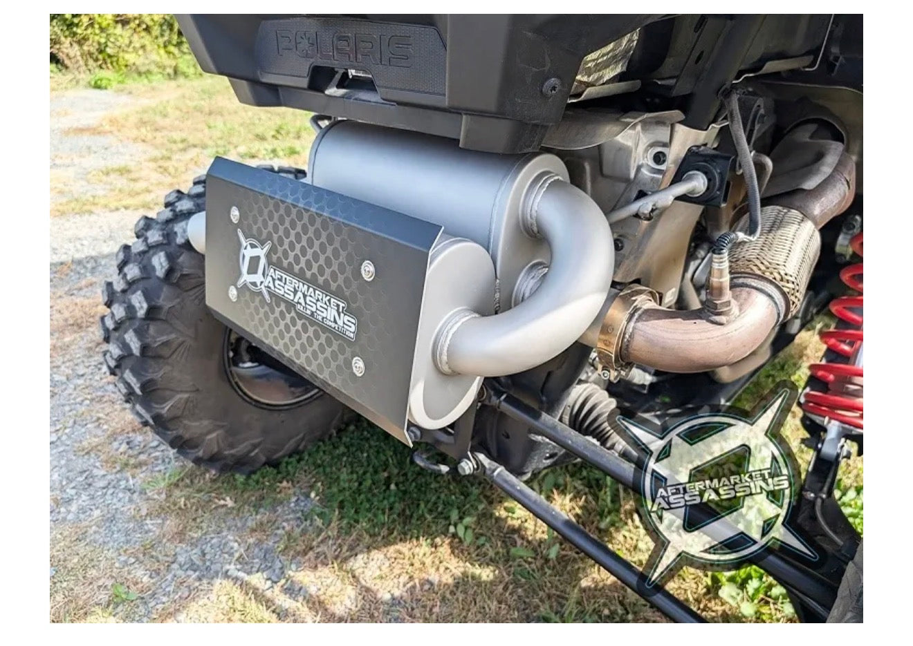 Aftermaket Assassins AA Dual Suppressor Slip-On Exhaust for '24+ RZR XP 1K
