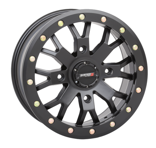 SYSTEM 3 SB4 BL WHEEL 15X7 4+3 (+15MM) 4/156 MATTE BLACK
