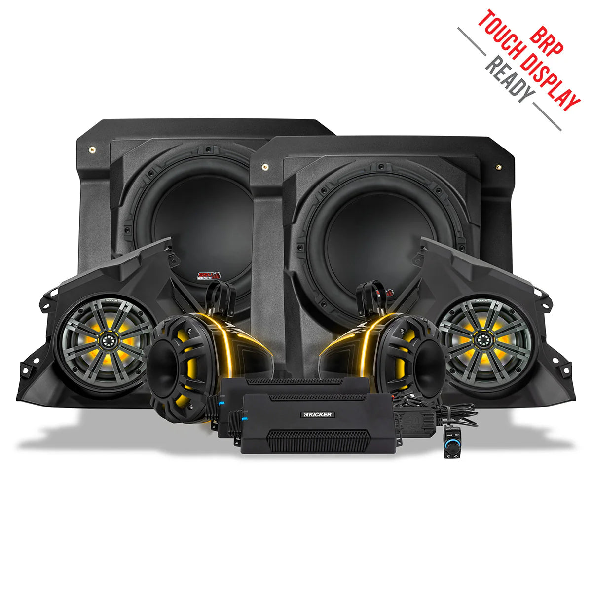 2024-2025 Can-Am® Maverick R, Phase-6 K-Spec 1650watt 6-Speaker Stereo System with Kicker Horns