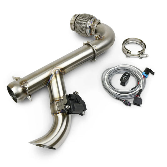 EVO Powersports Can-Am X3 "SHOCKER" Electric Side Dump Race Bypass Pipe