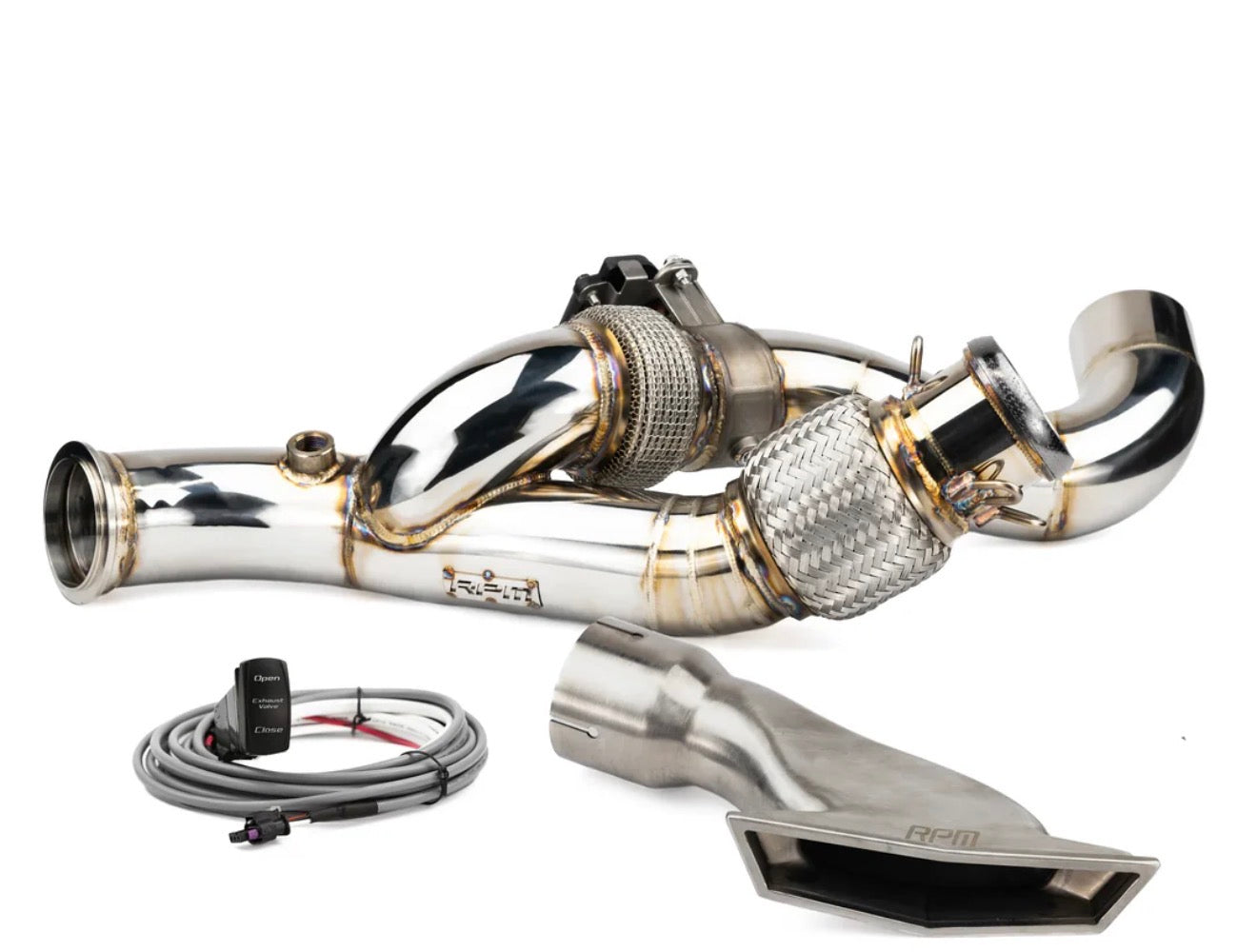 RPM Can-Am Maverick R 3" E-Valve Mid Pipe / Electronic Dump Valve