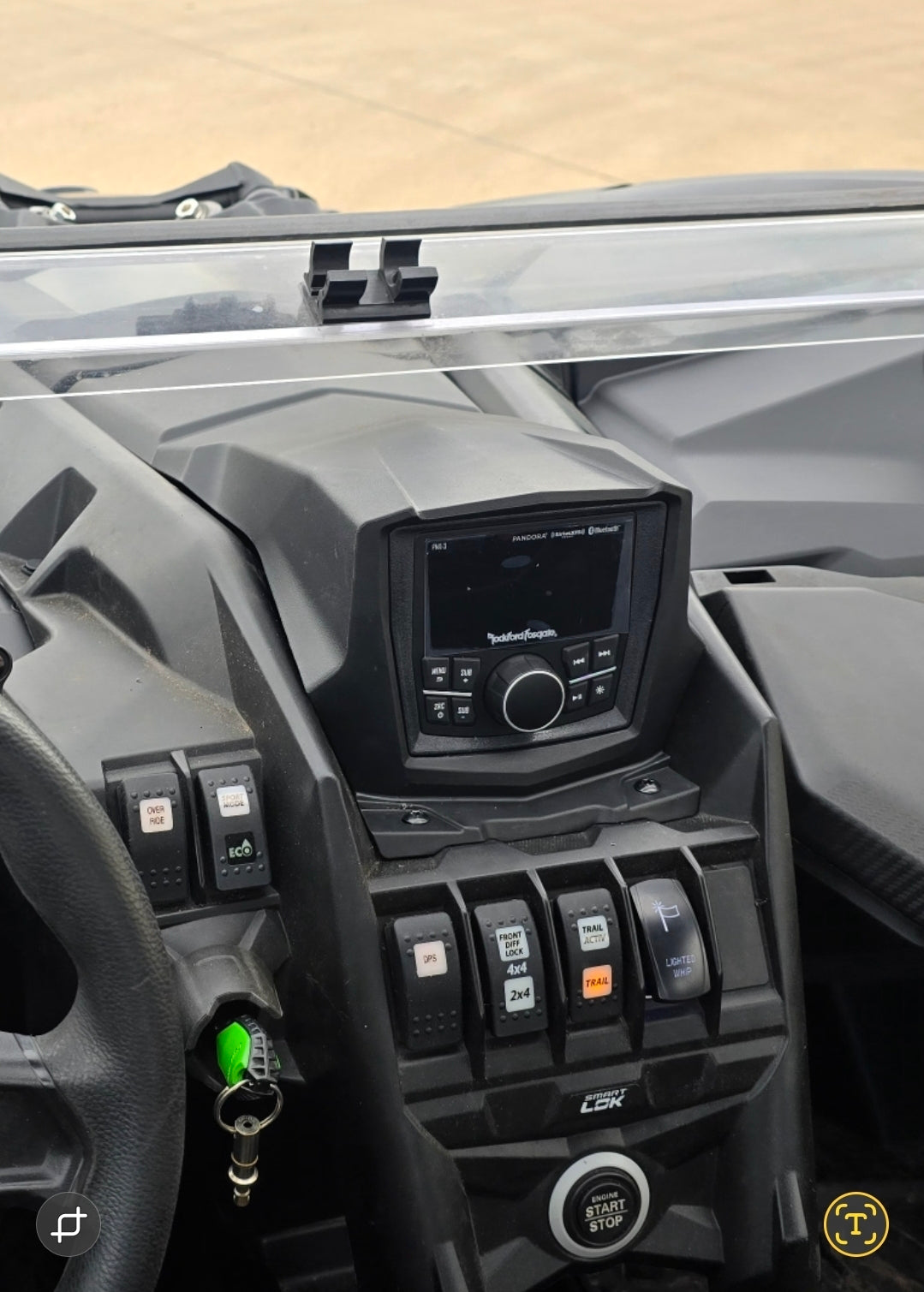 Rockford Fosgate Can-am X3 Upper Dash Radio Mount