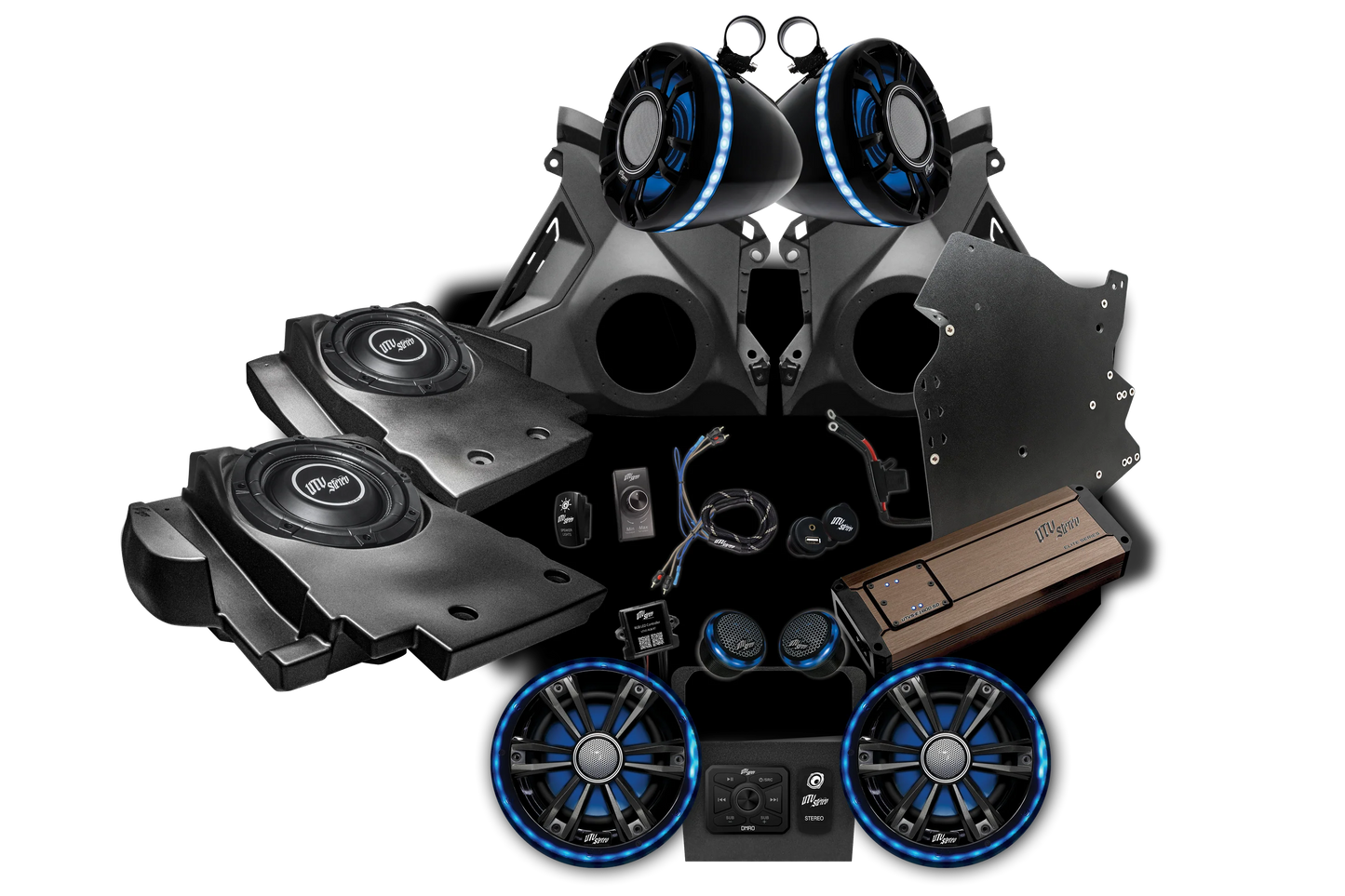 UTV STEREO CAN-AM® MAVERICK R ELITE SERIES STAGE 6 STEREO KIT | UTVS-R-S6-E