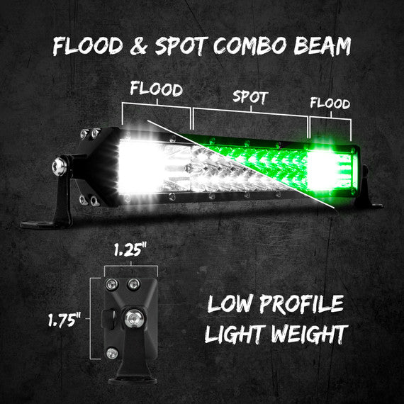 XKGLOW  2-IN-1 LED LIGHT BAR | WHITE & GREEN