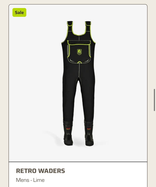Mens- Lime Retro Waders